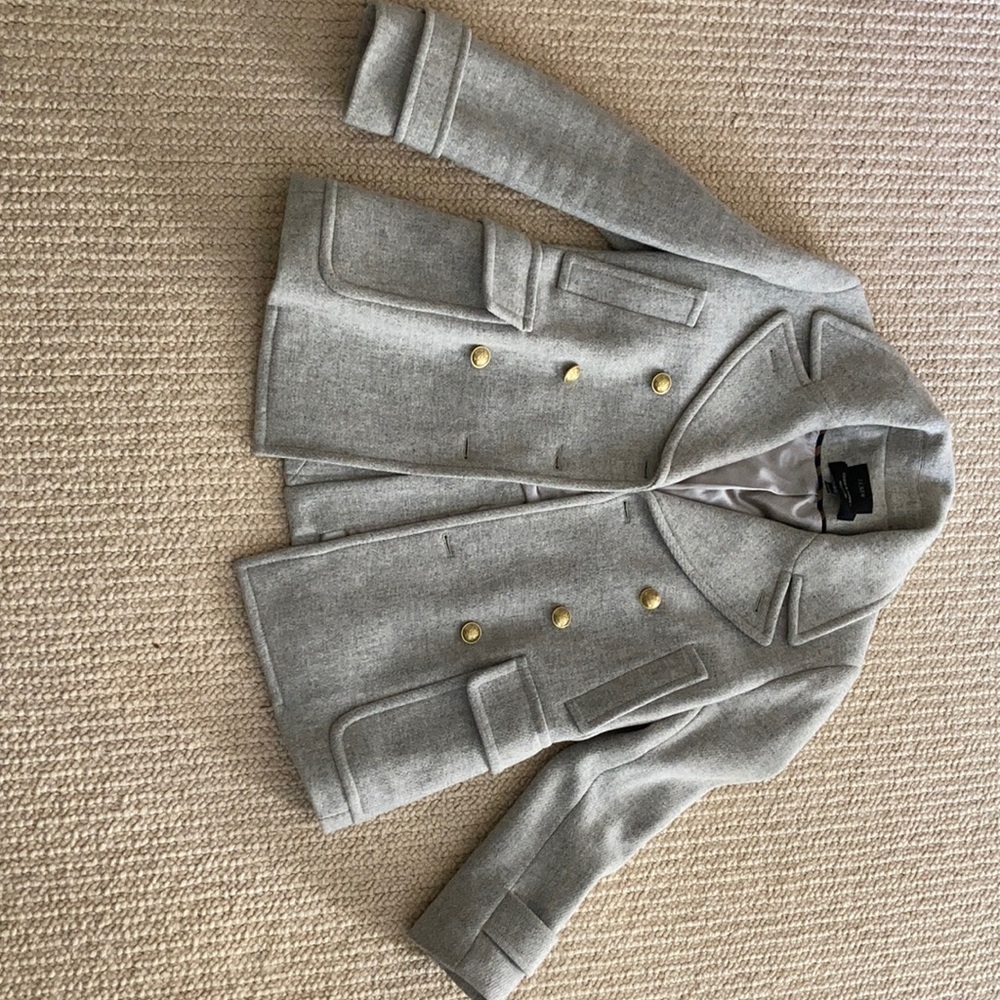 J.Crew stadium cloth pea coat by Nello Gori
